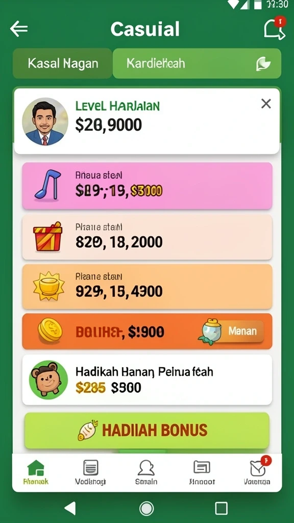 klubimpian - Tampilan utama aplikasi KLUBIMPIAN dengan menu navigasi.
